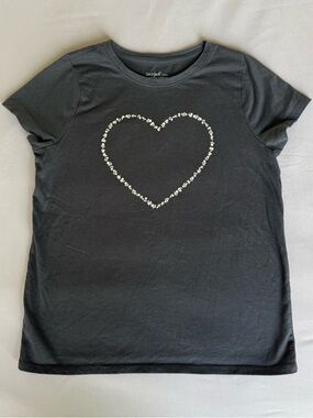 Cat & Jack Tee with White Floral Heart